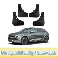 Guardabarros delanteros y traseros para coche, Compatible con Hyundai Ioniq 5 N-Line 2024 2025 2026, protectores ABS negros