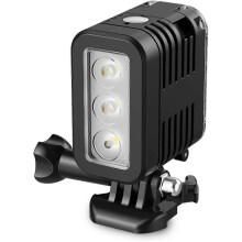 Lanterna de Mergulho Subaquática LED 45m/147ft Impermeável, Compatível com Gopro e Xiaomi Yi Câmeras de Ação Recarregável USB