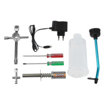 Nitro Gas RC Car Starter Kit, 1.2V 1800mAh Glow Plug Starter Igniter, UK Plug 220V 50Hz AC Charger, compatible with Nitro Gas RC Car