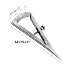Dental Castroviejo Caliper, Same Double Scale 0-20mm, 3.25 Inch, Stainless Steel, Straight or Angled Surgical Dental Instrument