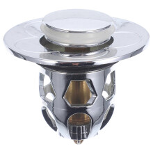Abflussstopfen für Badewanne und Waschbecken, Kupfer-Silber, 34–40 mm Abflussloch, verhindert Verstopfungen und Gerüche, für Badezimmer