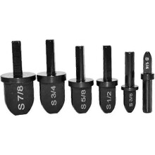 Copper Pipe Upsetting Tool Drill Bit Kit, 7 Sizes, Ball Bearing Steel, For Hard And Soft Copper Air Conditioner Installation