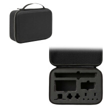 Mini étui de rangement et de protection compatible avec DJI Osmo Action 4, matériau PU+EVA, noir, 29,5 x 21,5 x 10 cm