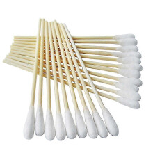 200pcs Cotton Tipped Applicator Swabs, Wooden Stick, Double Headed for Cleaning