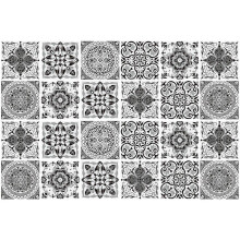 Naklejki samoprzylepne na płytki, 24 sztuki, 10 x 10 cm, PVC, wodoodporne, usuwalne, do gładkich powierzchni w kuchni i łazience