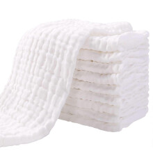 Panni per ruttino in mussola per neonati, confezione da 10, grandi, 50x25 cm, 100% cotone.