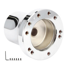 5/6 Hole Golfcart Steering Wheel Hub Adapter, compatible with YAMAHA G Series G1-G29 1979-2018, Aluminum Chrome, Corrosion Resistant