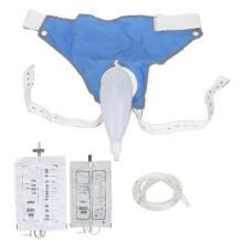 Siliconen urinezakconnector met terugstroombeveiliging voor bedlegerige patiënten, draagbare urinezak van 1000 ml of 2000 ml.