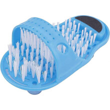 Cepillo de ducha para pies con ventosas, cepillo de masaje para el cuidado de los pies y la circulación sanguínea, azul