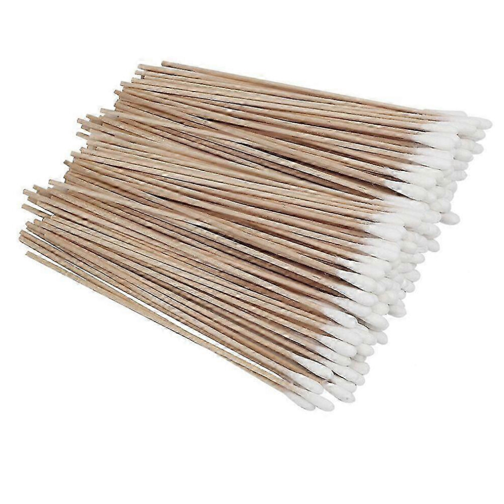 500PCS 15CM Long Handle Cotton Swabs with Wooden Stick for Cleaning Precision Instruments