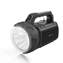 Outdoor zaklamp op zonne-energie, Bluetooth 5.0, luidspreker, IPX3 weerbestendig, FM-radio, 800mAh batterij, ABS handzaam