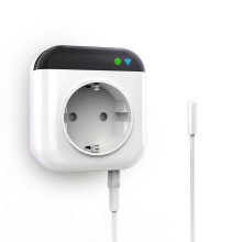 Smart Wifi Programmable Thermostat Power Outlet, 2.4GHz Wi-Fi App Remote Control Temperature Detection Countdown Timer Plug