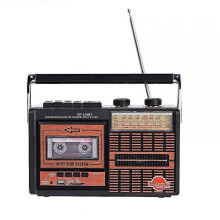 Retro Portable Radio Tape Recorder, Orange, Bluetooth USB SD Tape FM AM SW Radio With Playback and Recording Function