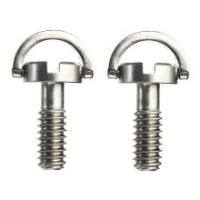 Lot de 2 vis de fixation à tête plate acier inoxydable, tige 6,35 mm 1/4", compatible avec plateaux fixation rapide trépieds appareil photo
