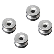 Universele afstandhouders voor motorbagagedragers, aluminiumlegering, zwart/zilver, 4 stuks, universeel geschikt voor de meeste motorbagagedragers.