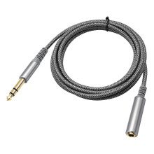 1/4Inch 6.35mm Male to Female Stereo Audio Cable, Braided Nylon, OFC Copper Cores, for Keyboards Mixers Audio Systems, Multiple Lengths