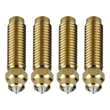 4 stuks 0,4 mm messing bimetaal nozzles, compatibel met Elegoo Centauri Carbon Centauri 3D-printer vervangingsonderdelen
