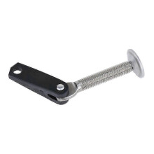 Juego de tornillos y manija para abrazadera de motor fueraborda, compatible con Yamaha 6G1-43116 6E0-43118-00, metal negro plateado, mango de 7 cm.