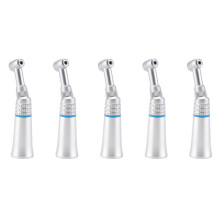 Dental Slow Speed Handpiece, Latch Type Contra Angle, 2.35mm Shank, 135 Autoclavable, 5 Pack, Silver Stainless Steel, 22000-27000 rpm
