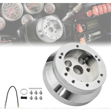 Polierter Lenkradnabenadapter, 5- und 6-Loch-Muster, 2 Zoll Höhe, kompatibel mit GM Chevy Flaming River Ididit