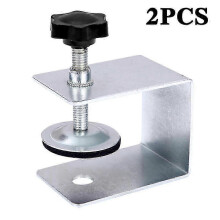 Drawer Front Mounting Clamps, 2 Pack U Shape Stainless Steel Heavy Duty Cabinet Hardware Clamps for Cabinet Door Handles Knobs Installation