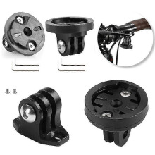 Support de caméra de vélo en alliage d'aluminium compatible avec les compteurs Garmin et GoPro. Support pour éclairage avant.