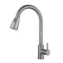 Kitchen Faucet, SUS304 Stainless Steel Pull Out Rotating, Touch Induction, Hot Cold Control, Black PVD Finish, For Kitchen Sink