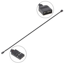 5V 3-Pin RGB VDG Adapterkabel, 50 cm, schwarzes ABS, wandelt VDG-Anschluss des Motherboards in einen normalen 3-Pin-Anschluss um.