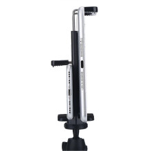 Adattatore per treppiede, supporto per telefono con clip, in plastica nera, adatto a telefoni, tablet e fotocamere con larghezza da 58 a 185 mm.