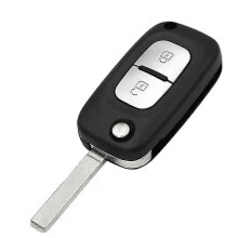 Mando a distancia plegable de 2 botones con chip ID46 PCF7961 de 433 MHz, compatible con Renault Clio Twingo Kangoo Master.