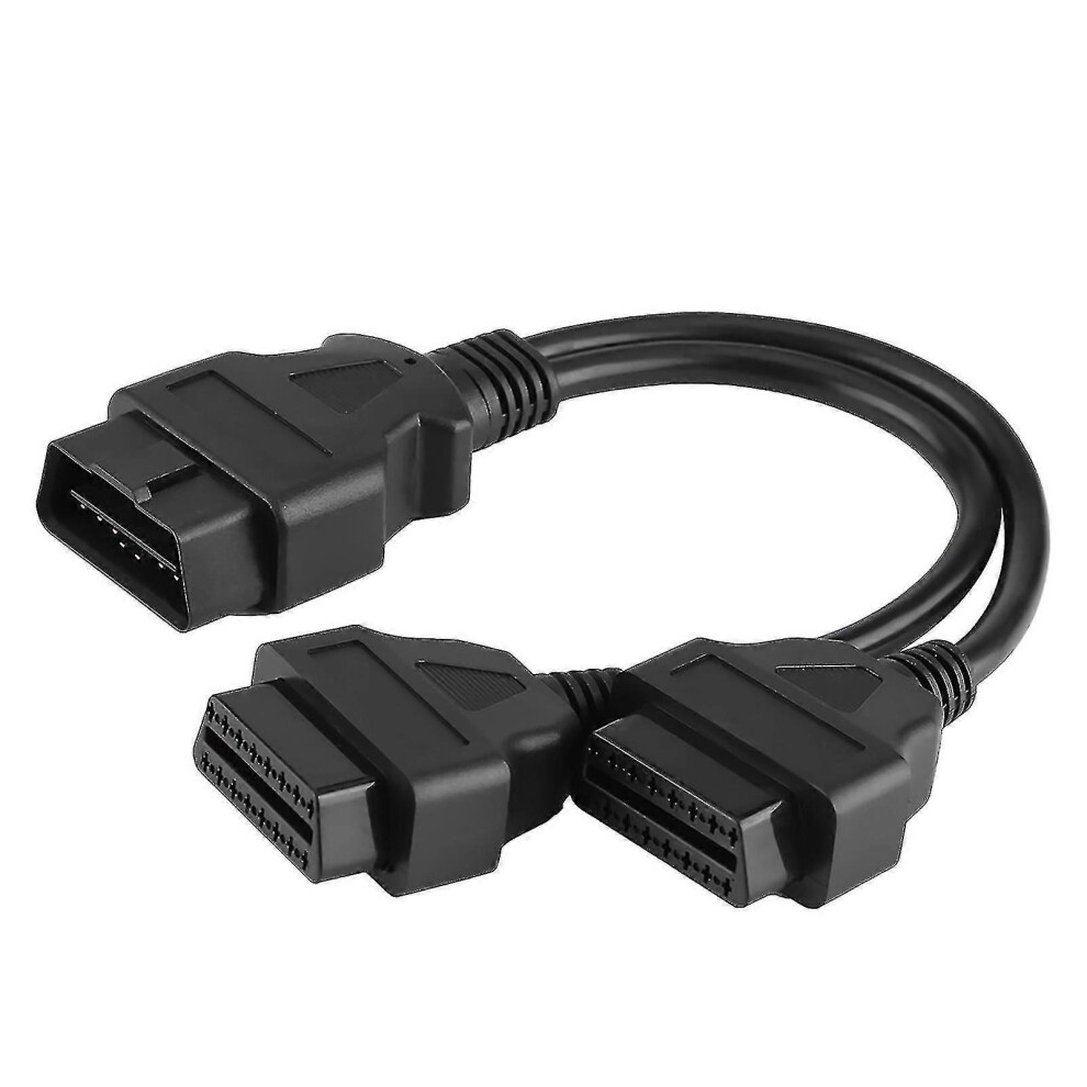 Obd2 16Pin Y-Splitter Extension Cable, 31Cm Universal Obd2 Diagnostic Adapter Cable 6944168287689