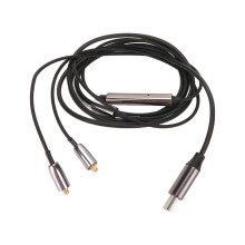 Headphone Replacement Cable, Type C to MMCX, 120cm, 384KHZ 32 Bit, compatible with Shure SE215 SE315 SE425 SE535 SE846 UE900