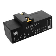 Radiator Cooling Fan Control Module Relay compatible with Volkswagen Golf 2000-2006 OE 1J0919506K Black ABS Plastic 2-Plug