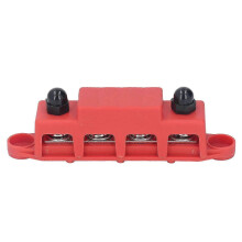 Barra colectora de 4 posiciones M10 250A 48V CC de latón para automóviles vehículos recreativos yates