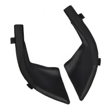 1 paar zwarte plastic sierlijsten voor de ruitenwisserplaat aan de voorzijde, compatibel met Toyota Land Cruiser Prado LC150 2010-2017