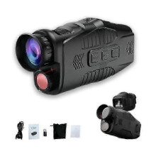 Night Vision Monocular, 10x Digital Zoom, 800m Long Distance Night View, 1.54" HD TFT Display, Photo and Video Recording, Black