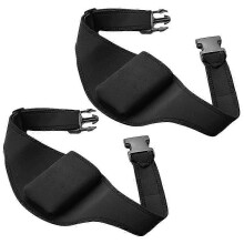 2 Pcs Fitness Microphone Carrier Waist Bag, Black Neoprene Adjustable Belt, Mic Storage Holder for Fitness Instructors