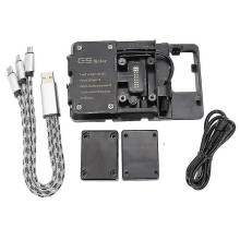 Supporto telefono navigazione moto 22 mm ABS nero compatibile con BMW R1200GS R1200ADV S1000XR Honda CRF1000L Africa Twin 2016