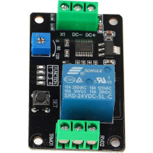Vertragingsrelaismodule, 24V DC, instelbare timing van 0,1s-120s, beveiliging tegen omgekeerde polariteit, 1 stuk