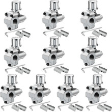 BPV-31 Adjustable Piercing Valve 10Pack, Zinc Alloy, Compatible with 1/4 5/16 3/8 Inch Tubing for HVAC Refrigeration