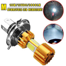 Żarówki reflektorów LED H4, 12 V 18 W COB Chip, uniwersalna lampa reflektorów motocyklowych, jasne białe światło, aluminiowa obudowa