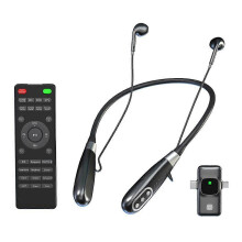 Bezdrôtový mikrofónový headset na krk, Bluetooth 5.0, redukcia šumu, 31-klávesové diaľkové ovládanie pre živé streamovanie hier