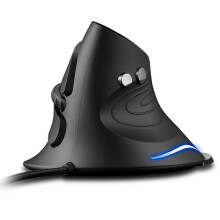 Bedrade verticale ergonomische muis, 6 toetsen, afneembare polssteun, 4 snelheden (800-3200 DPI), aanpasbare RGB-verlichting, vierweg scrollwiel