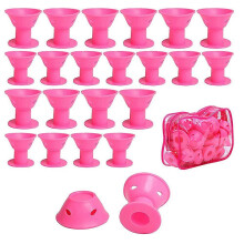 Heatless Curling Rods, 40 Pcs Hypoallergenic Non-Slip Silicone Hair Rollers for Overnight Styling
