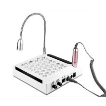 Elektrische nagelfrees, 30.000 toeren per minuut, geïntegreerde UV-ledlamp, stofafzuiging, voor natuurlijke en kunstnagels en gelmanicure