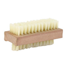 Dubbelzijdig houten nagelborsteltje, 2-in-1 antisliphandvat, draagbaar manicure-, reinigings- en lichaamsmassagetool