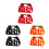 2Pcs Plastic Bicycles Inverted Stabilizers Bicycles-Orange 1