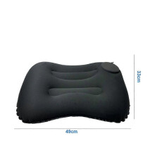 Cuscino da viaggio gonfiabile TPU a pressione manuale, ergonomico a prova di perdite, compatto leggero per campeggio supporto lombare cervicale