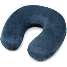 Cuscino da viaggio a forma di U per collo, memory foam con fodera in peluche removibile lavabile, 28x28x9 cm 220 g per viaggi e riposo