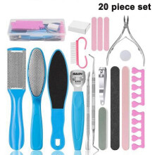 Professionele pedicureset, roestvrijstalen voetverwijderingsset voor dode huidcellen, PP-materiaal, voor mannen en vrouwen